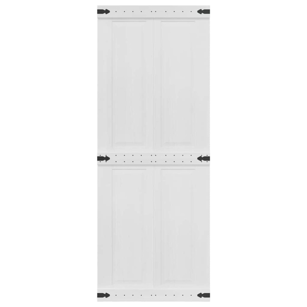 Produktbild för Ladugårdsdörr Corona Vit 80 x 210 cm Massiv furu