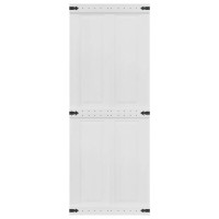 Produktbild för Ladugårdsdörr Corona Vit 80 x 210 cm Massiv furu