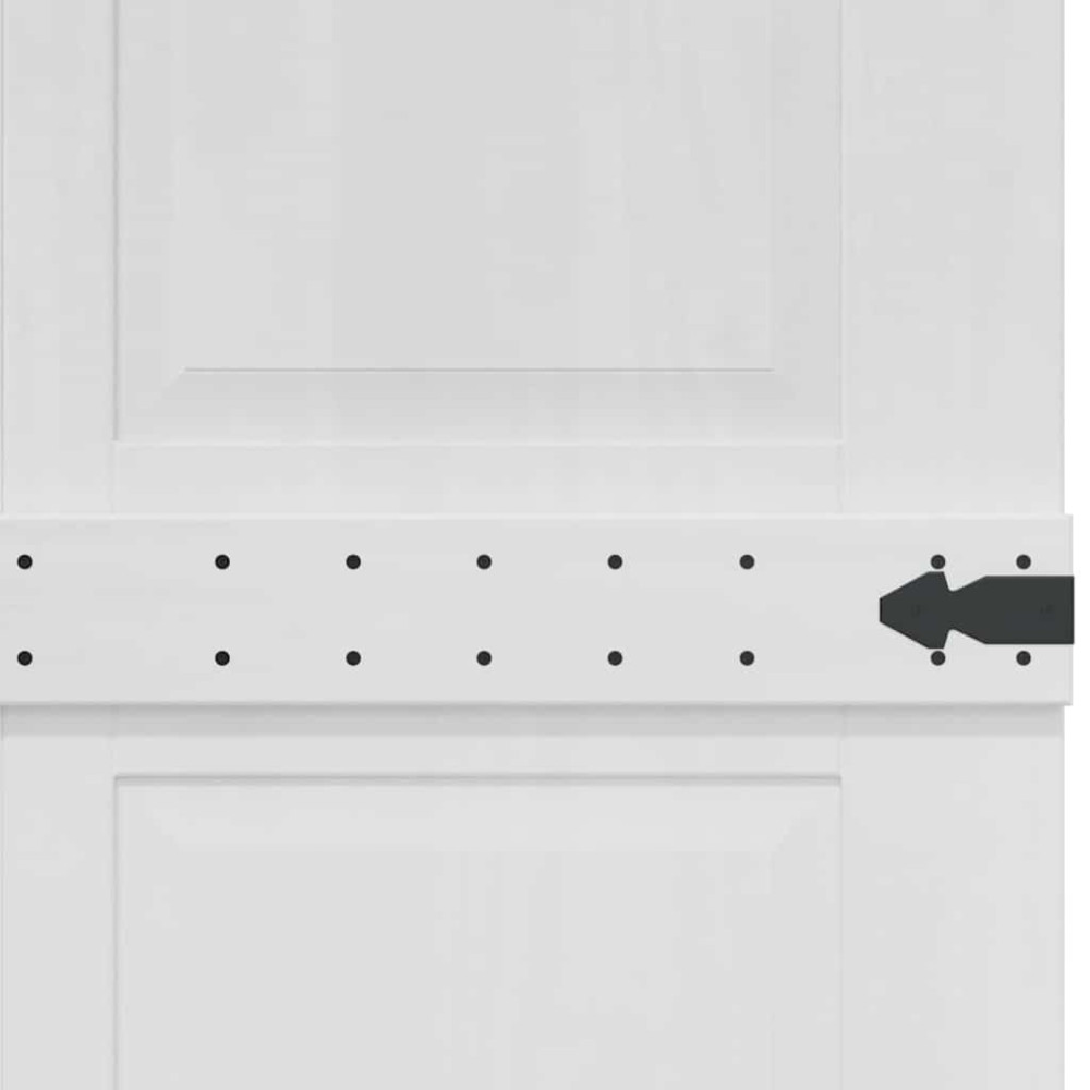 Produktbild för Ladugårdsdörr Corona Vit 80 x 210 cm Massiv furu