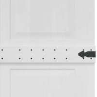 Produktbild för Ladugårdsdörr Corona Vit 80 x 210 cm Massiv furu