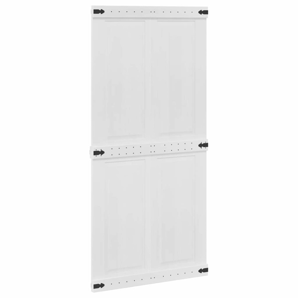 Produktbild för Ladugårdsdörr Corona Vit 100 x 210 cm Massiv furu