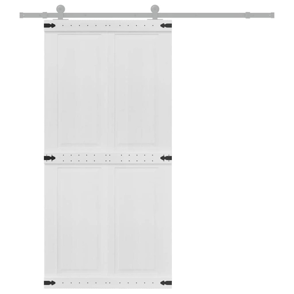 Produktbild för Ladugårdsdörr Corona Vit 100 x 210 cm Massiv furu