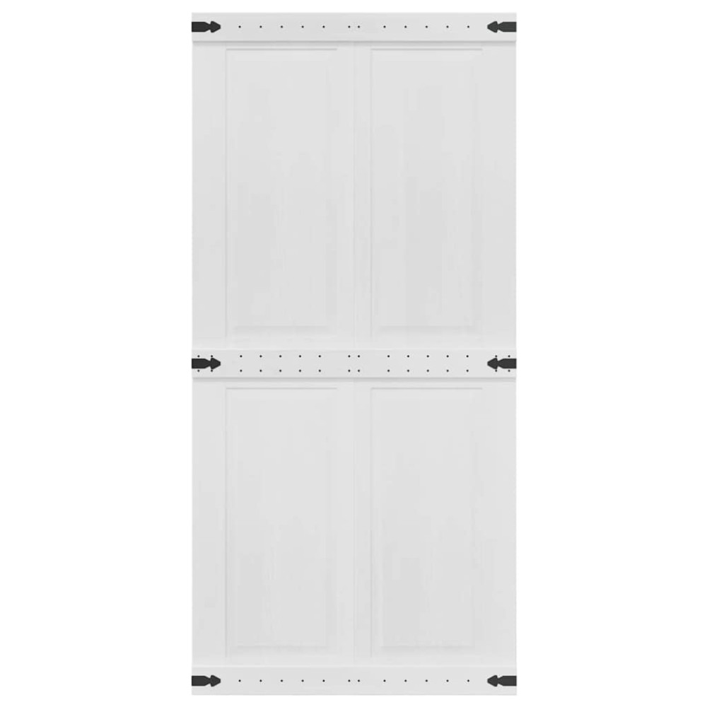 Produktbild för Ladugårdsdörr Corona Vit 100 x 210 cm Massiv furu