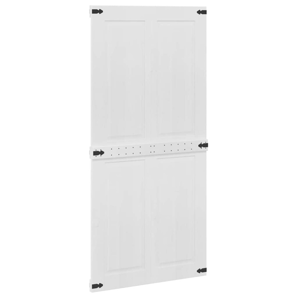 Produktbild för Ladugårdsdörr Corona Vit 100 x 210 cm Massiv furu