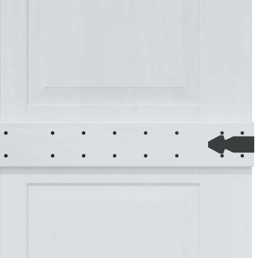 Produktbild för Ladugårdsdörr Corona Vit 100 x 210 cm Massiv furu