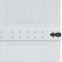 Produktbild för Ladugårdsdörr Corona Vit 100 x 210 cm Massiv furu