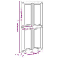 Produktbild för Ladugårdsdörr Corona Vit 100 x 210 cm Massiv furu