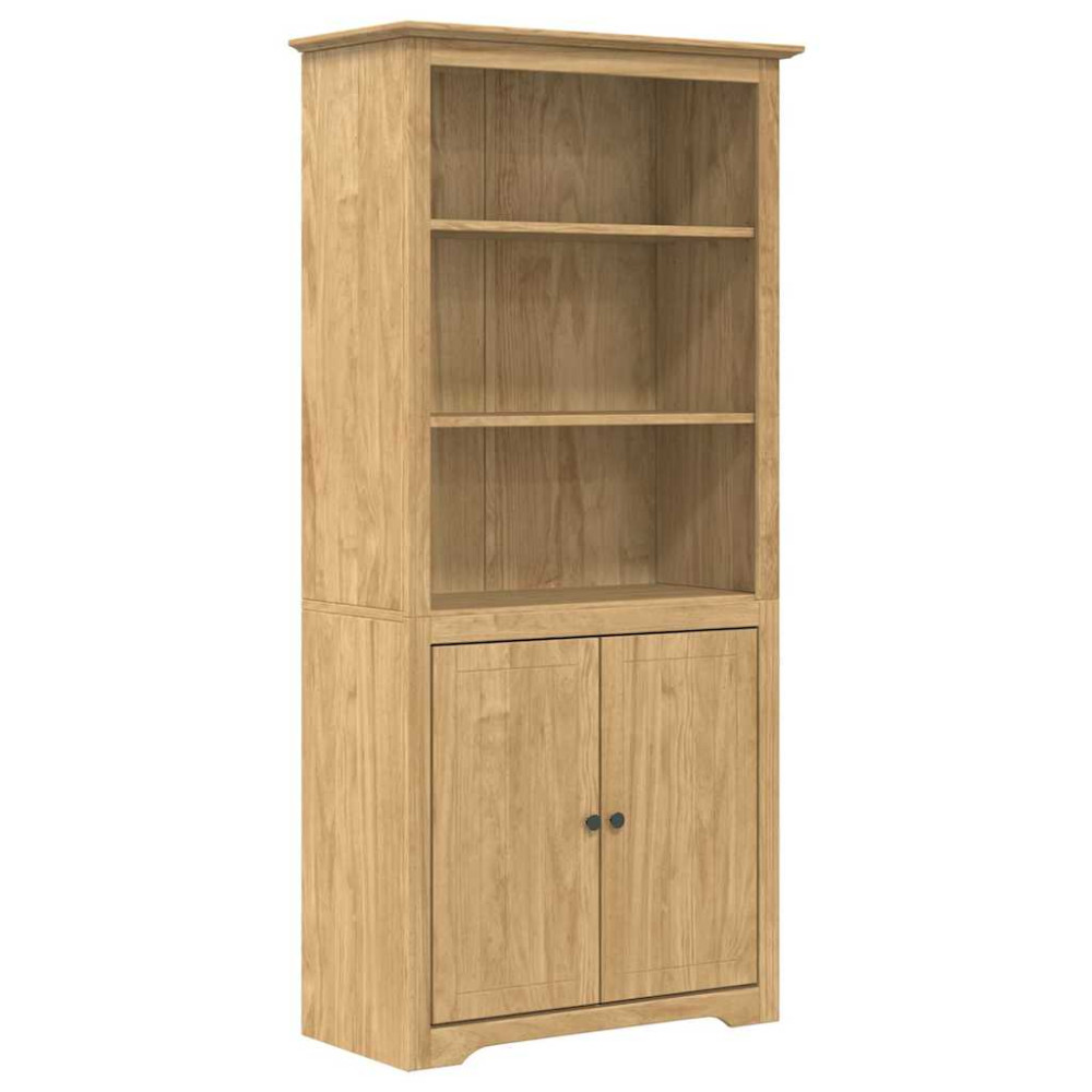 Produktbild för Bokhylla BODO Honung brun 82 x 40 x 173 cm Konstruerat trä