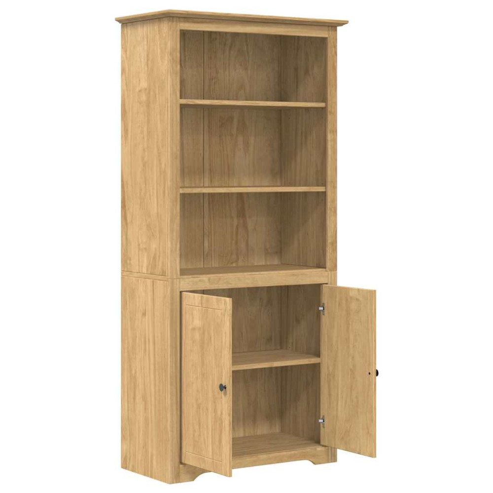 Produktbild för Bokhylla BODO Honung brun 82 x 40 x 173 cm Konstruerat trä