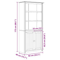 Produktbild för Bokhylla BODO Honung brun 82 x 40 x 173 cm Konstruerat trä