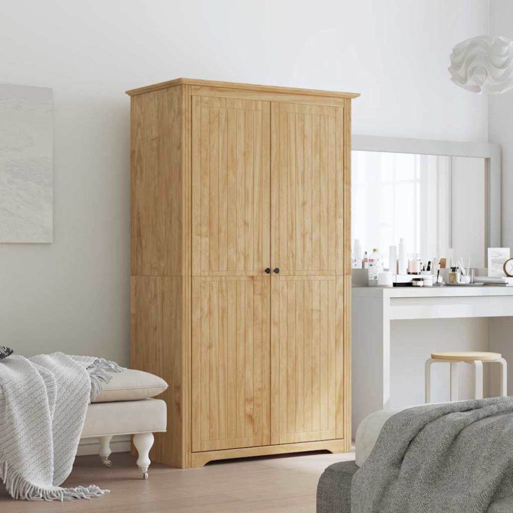 Produktbild för Garderob BODO Honung brun 53,5 x 99 x 173 cm Konstruerat trä