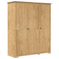 Produktbild för Garderob BODO Honung brun 146 x 53,5 x 173 cm Konstruerat trä