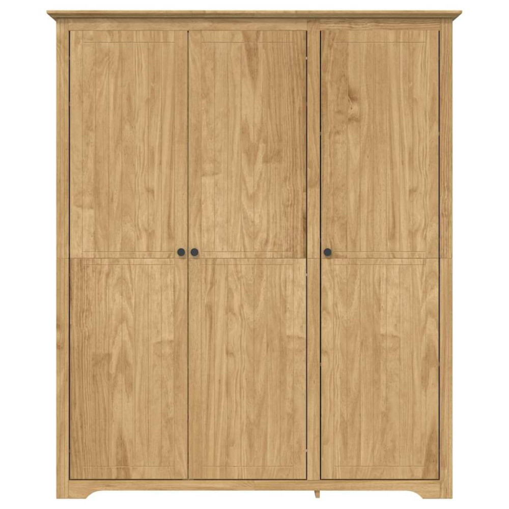 Produktbild för Garderob BODO Honung brun 146 x 53,5 x 173 cm Konstruerat trä