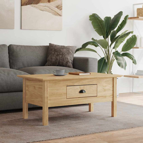 vidaXL Kaffeebord BODO Honung brun 100 x 55 x 45,8 cm Konstruerat trä