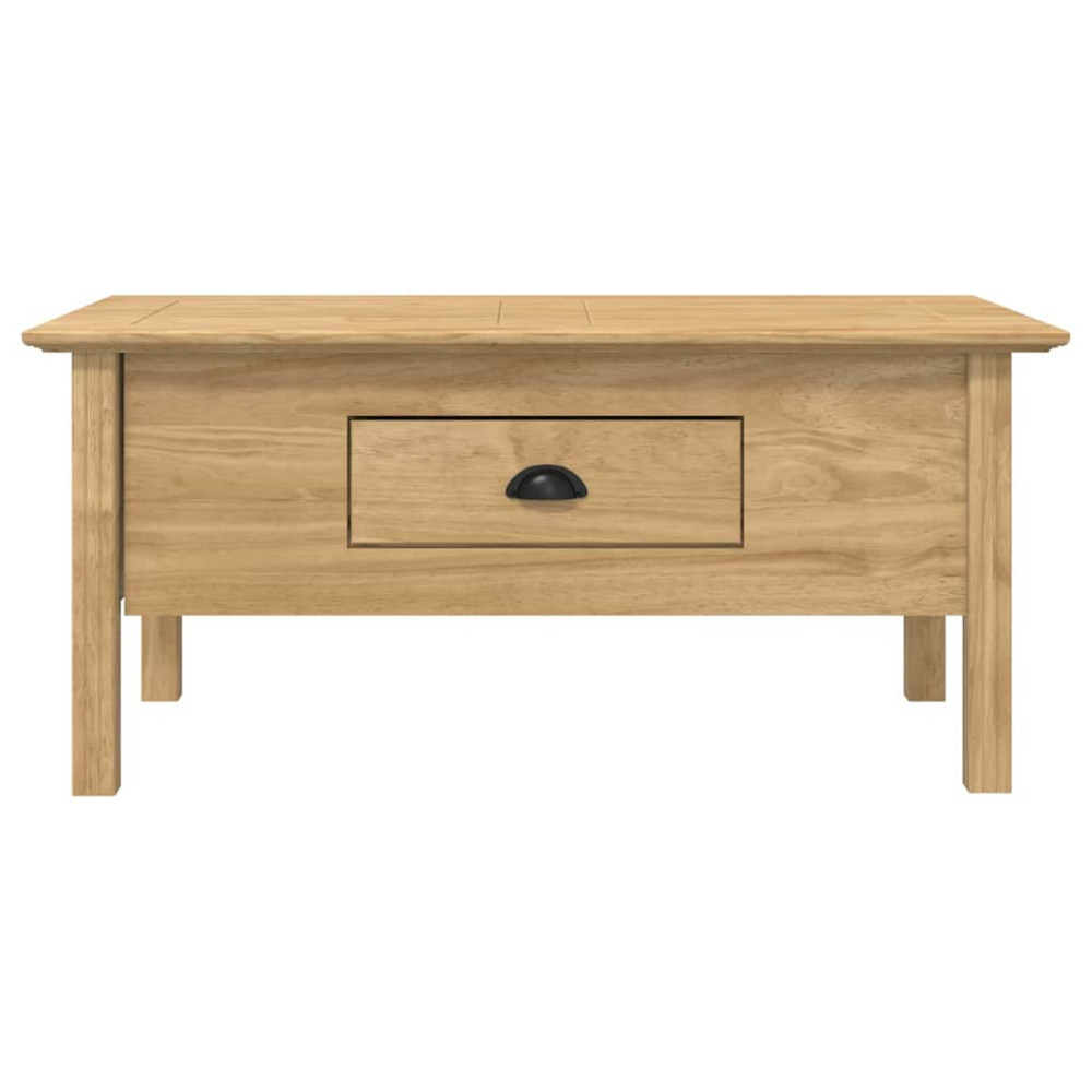 Produktbild för Kaffeebord BODO Honung brun 100 x 55 x 45,8 cm Konstruerat trä