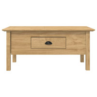 Produktbild för Kaffeebord BODO Honung brun 100 x 55 x 45,8 cm Konstruerat trä
