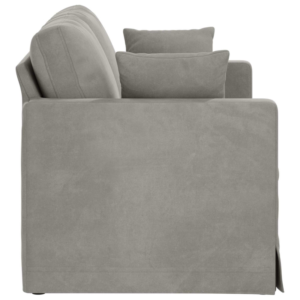 Produktbild för Soffa Ljusgrå 138 x 78 x 80 cm Sammet