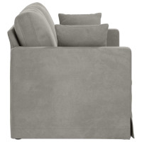 Produktbild för Soffa Ljusgrå 138 x 78 x 80 cm Sammet