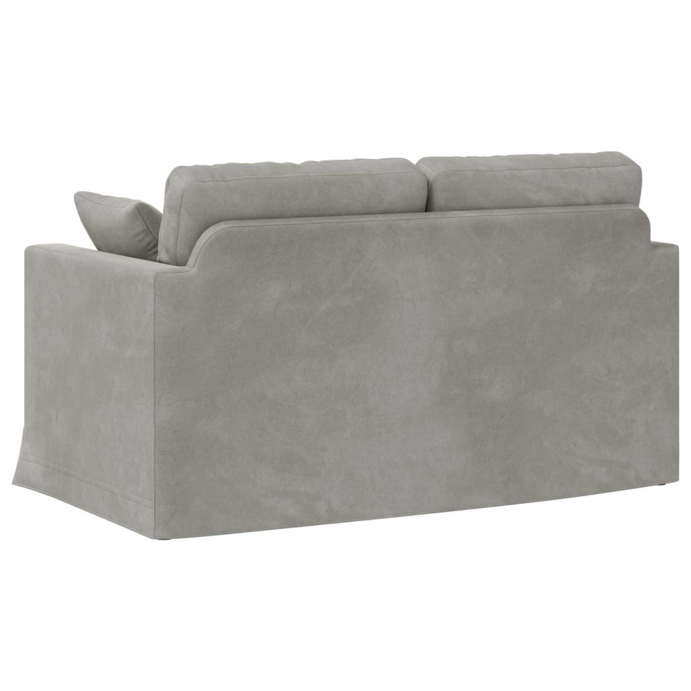 Produktbild för Soffa Ljusgrå 138 x 78 x 80 cm Sammet