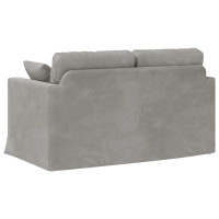 Produktbild för Soffa Ljusgrå 138 x 78 x 80 cm Sammet