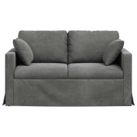 Produktbild för Soffa Mörkgrå 138 x 78 x 80 cm Sammet