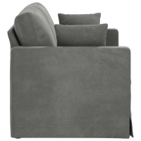 Produktbild för Soffa Mörkgrå 138 x 78 x 80 cm Sammet