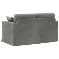 Produktbild för Soffa Mörkgrå 138 x 78 x 80 cm Sammet