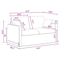 Produktbild för Soffa Mörkgrå 138 x 78 x 80 cm Sammet
