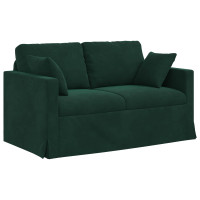Produktbild för Soffa Mörkgrön 138 x 78 x 80 cm Sammet