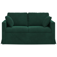 Produktbild för Soffa Mörkgrön 138 x 78 x 80 cm Sammet