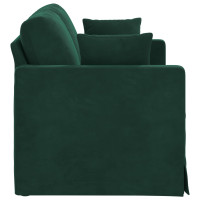 Produktbild för Soffa Mörkgrön 138 x 78 x 80 cm Sammet
