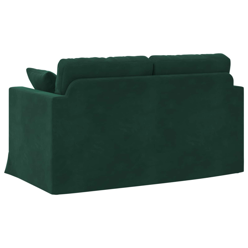 Produktbild för Soffa Mörkgrön 138 x 78 x 80 cm Sammet