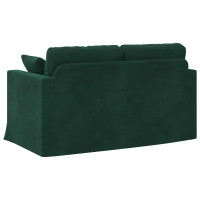 Produktbild för Soffa Mörkgrön 138 x 78 x 80 cm Sammet