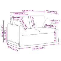 Produktbild för Soffa Rosa 138 x 78 x 80 cm Sammet