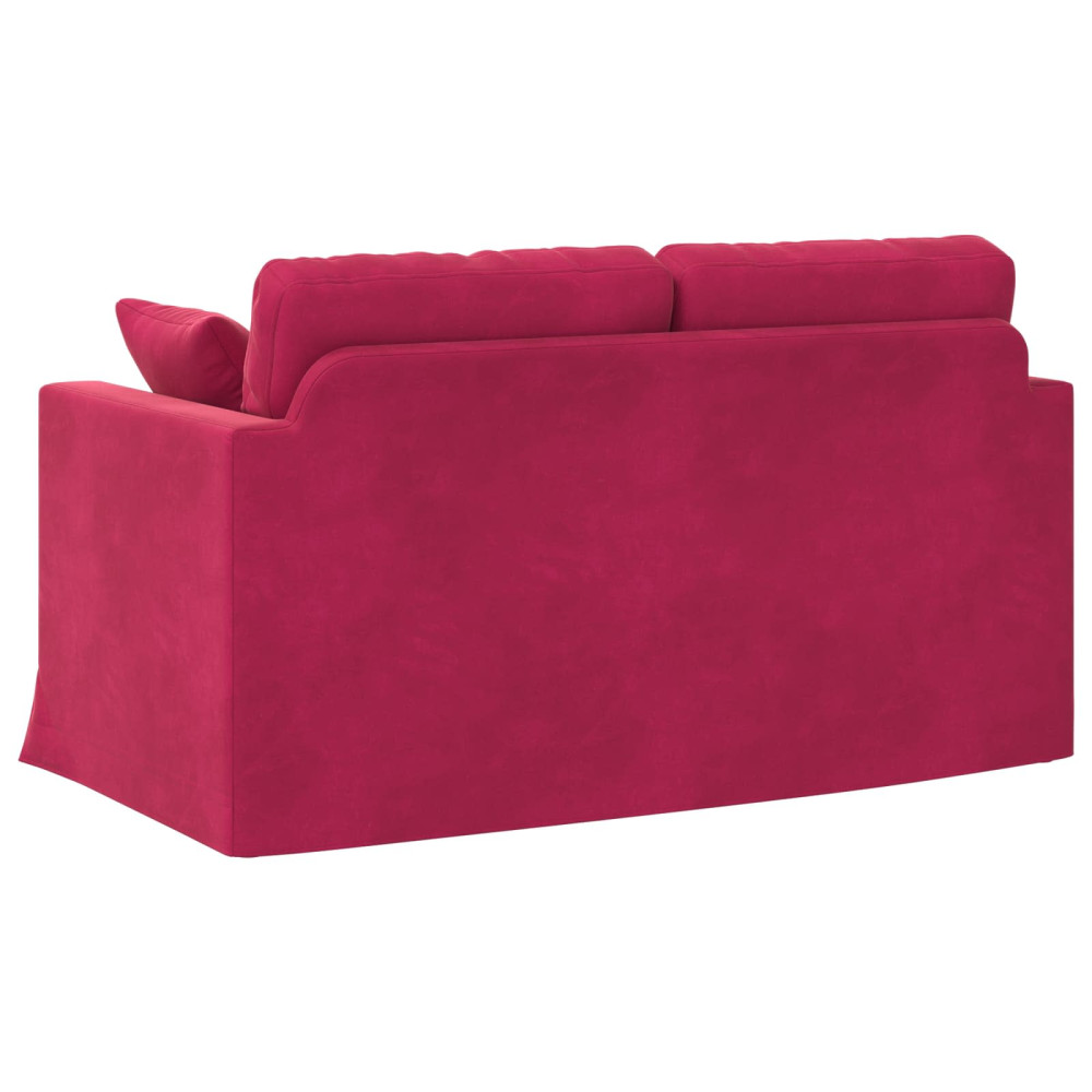 Produktbild för Soffa Vinröd 138 x 78 x 80 cm Sammet