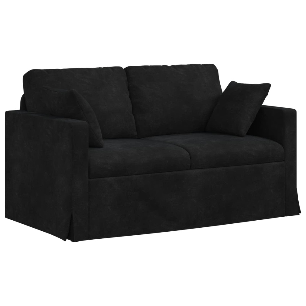 Produktbild för Soffa Svart 138 x 78 x 80 cm Sammet
