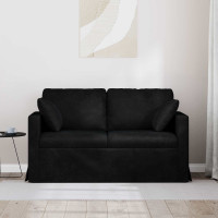 Produktbild för Soffa Svart 138 x 78 x 80 cm Sammet