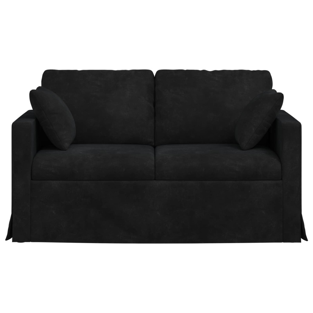 Produktbild för Soffa Svart 138 x 78 x 80 cm Sammet