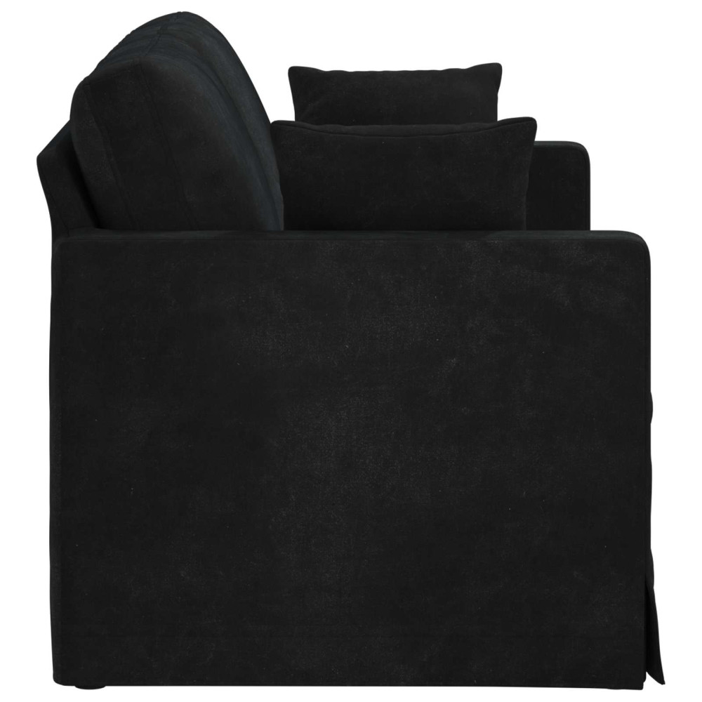 Produktbild för Soffa Svart 138 x 78 x 80 cm Sammet