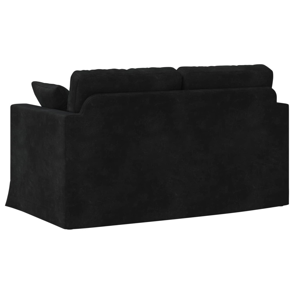 Produktbild för Soffa Svart 138 x 78 x 80 cm Sammet