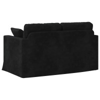 Produktbild för Soffa Svart 138 x 78 x 80 cm Sammet