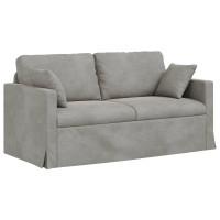 Produktbild för Soffa Ljusgrå 158 x 78 x 80 cm Sammet