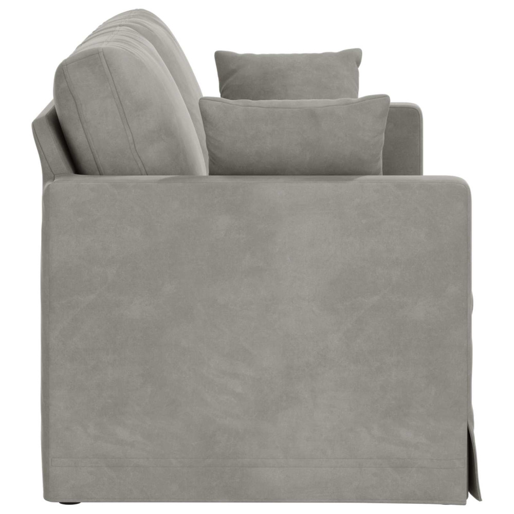Produktbild för Soffa Ljusgrå 158 x 78 x 80 cm Sammet