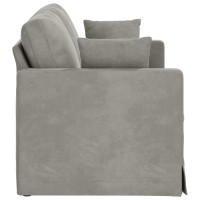 Produktbild för Soffa Ljusgrå 158 x 78 x 80 cm Sammet