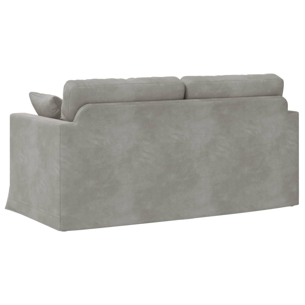 Produktbild för Soffa Ljusgrå 158 x 78 x 80 cm Sammet