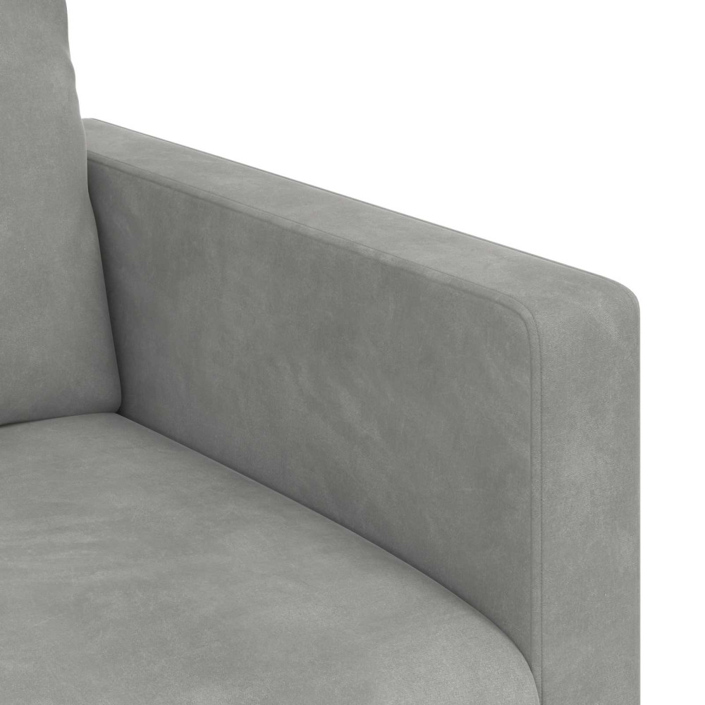 Produktbild för Soffa Ljusgrå 158 x 78 x 80 cm Sammet