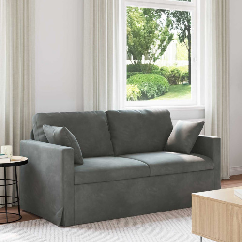 vidaXL Soffa Mörkgrå 158 x 78 x 80 cm Sammet
