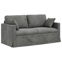 Produktbild för Soffa Mörkgrå 158 x 78 x 80 cm Sammet
