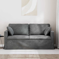 Produktbild för Soffa Mörkgrå 158 x 78 x 80 cm Sammet