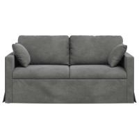 Produktbild för Soffa Mörkgrå 158 x 78 x 80 cm Sammet
